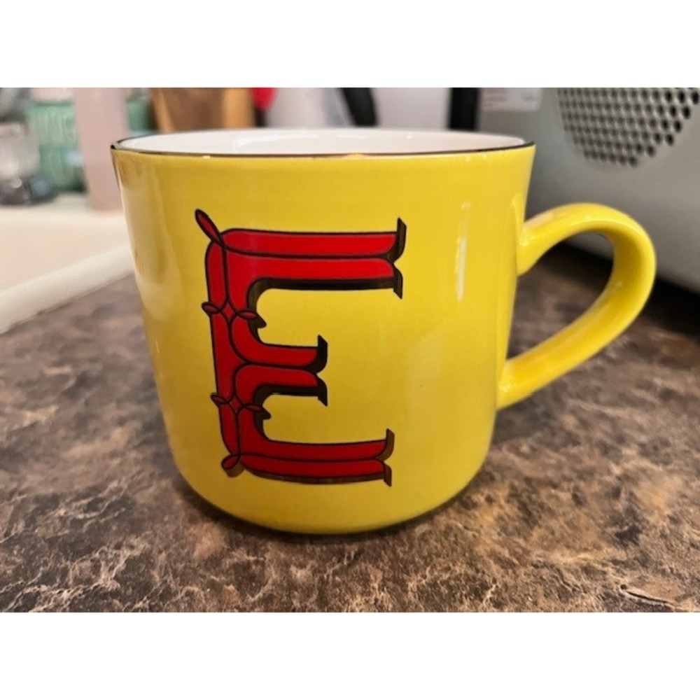 Opalhouse Yellow Monogram Mug red‎ E - Picture 3 of 4